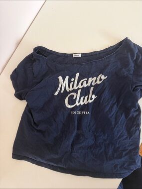 Garage Kids Navy 'Milano Club' Graphic Tee